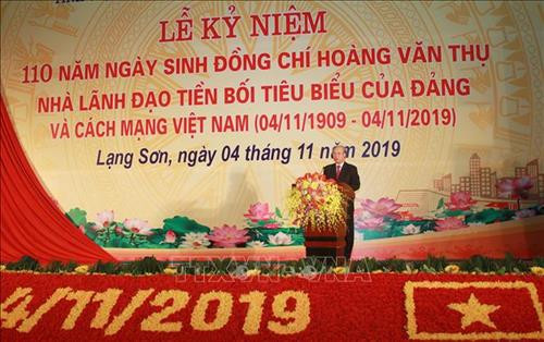 Lễ kỷ niệm 110 năm ngày sinh đồng chí Hoàng Văn Thụ - người con ưu tú của dân tộc Tày
