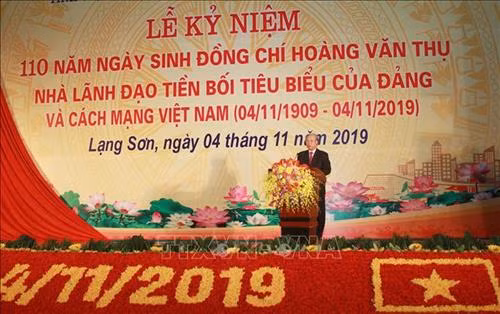 Lễ kỷ niệm 110 năm ngày sinh đồng chí Hoàng Văn Thụ - người con ưu tú của dân tộc Tày