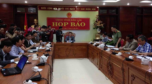 Họp báo công bố chính thức về vụ nổ làm 6 cán bộ, chiến sĩ công an tỉnh Đắk Lắk thương vong