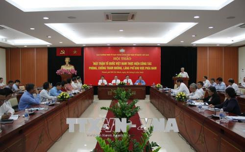 Nâng cao vai trò của Mặt trận Tổ quốc trong công tác phòng chống tham nhũng, lãng phí
