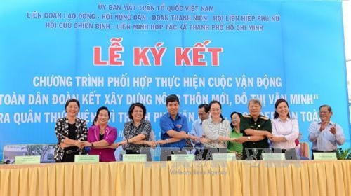 Phối hợp thực hiện cuộc vận động “Toàn dân đoàn kết xây dựng nông thôn mới, đô thị văn minh”