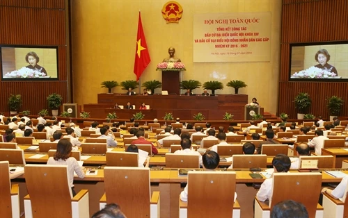 Hội nghị tổng kết công tác bầu cử đại biểu Quốc hội khóa XIV và đại biểu HĐND các cấp nhiệm kỳ 2016-2021