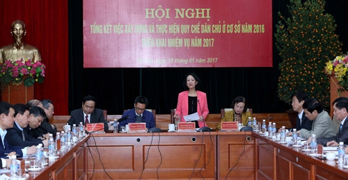 Trưởng Ban Dân vận Trung ương: Thực hiện quy chế dân chủ tại cơ sở phải hướng vào nhân dân và người lao động