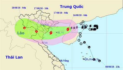 Thời tiết ngày 16/8: Bão số 4 giật cấp 11 đi vào vịnh Bắc Bộ, nguy cơ sạt lở đất và lũ quét ở vùng núi Bắc Bộ và Bắc Trung Bộ