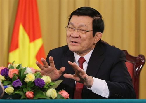 Chủ tịch nước Trương Tấn Sang trả lời phỏng vấn báo chí đầu năm mới 2016: Trên dưới đồng lòng vượt qua thử thách đưa đất nước đi lên