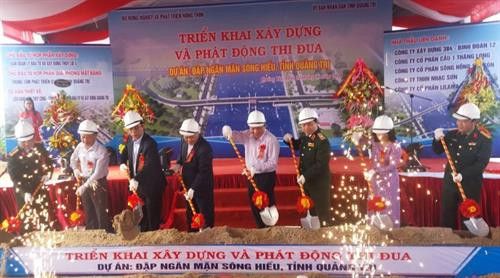 Quảng Trị xây dựng đập ngăn mặn sông Hiếu tạo nguồn cấp nước cho dân