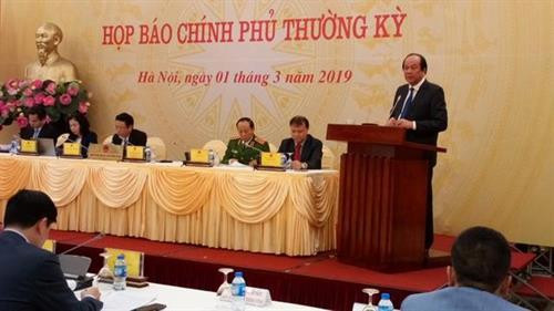 Nghị quyết phiên họp Chính phủ thường kỳ tháng 2/2019