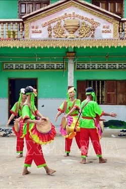 Độc đáo nghệ thuật diễn tấu trống Chhay-Dăm của người Khmer ở An Giang