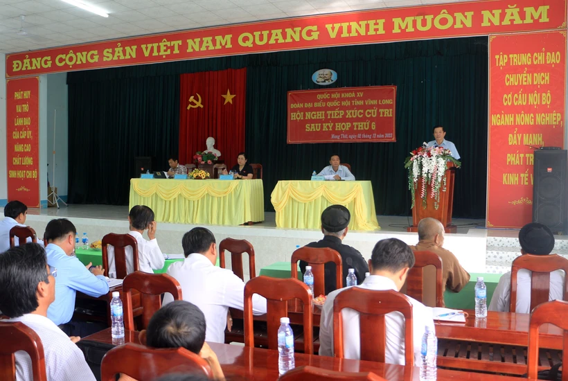 Quang cảnh buổi tiếp xúc. Ảnh: Phạm Minh Tuấn - TTXVN