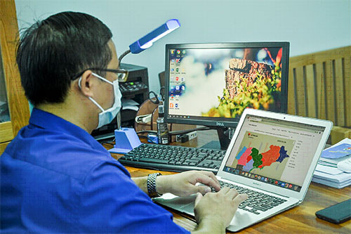 Truy cập bản đồ số "Chạm yêu thương". Ảnh:baobinhthuan.com.vn 