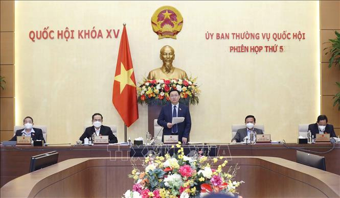 Chủ tịch Quốc hội Vương Đình Huệ phát biểu khai mạc. Ảnh: Doãn Tấn – TTXVN