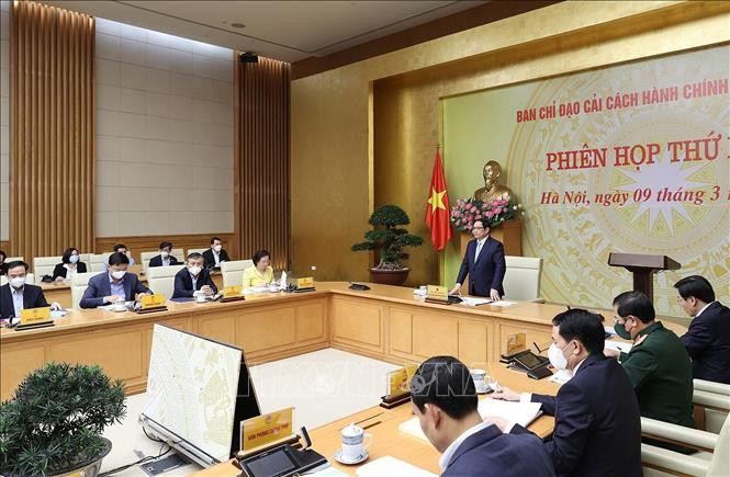 Thủ tướng Phạm Minh Chính chủ trì phiên họp. Ảnh: Dương Giang-TTXVN 