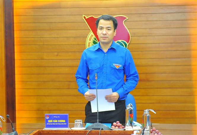 Đồng chí Ngô Văn Cương, Bí thư Trung ương Đoàn Thanh niên Cộng sản Hồ Chí Minh. Ảnh: Minh Đức - TTXVN 