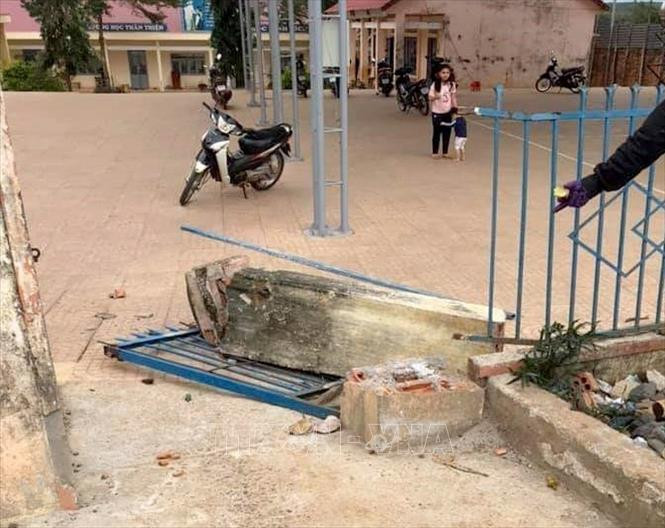 Hiện trường vụ tai nạn. Ảnh: TTXVN phát