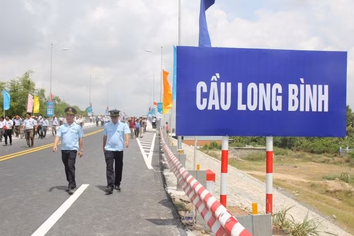 Hình ảnh tại lễ khánh thành cầu Long Bình-Chrey Thom kết nối Việt Nam - Campuchia . Ảnh : hcc.viettel.vn 