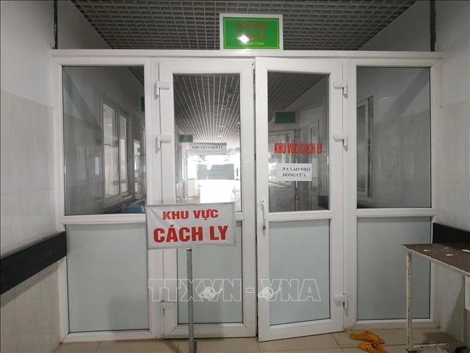 Khu vực cách ly điều trị bệnh nhân bạch hầu tại Bệnh viện đa khoa vùng Tây Nguyên. Ảnh: Tuấn Anh - TTXVN