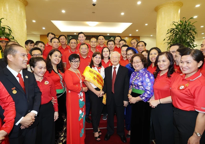 Tổng Bí thư Nguyễn Phú Trọng gặp mặt đại biểu dự Đại hội XI Hội Chữ thập đỏ Việt Nam nhiệm kỳ 2022-2027