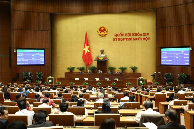 Quốc hội thông qua miễn nhiệm. Ảnh: Văn Điệp - TTXVN