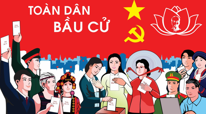 Bộ trưởng Bộ Quốc phòng, Thượng tướng Phan Văn Giang kiểm tra thực tế công tác bầu cử tại khu vực bỏ phiếu số 4 ở Tổ 9, phường Phùng Chí Kiên, thành phố Bắc Kạn. Ảnh: TTXVN phát