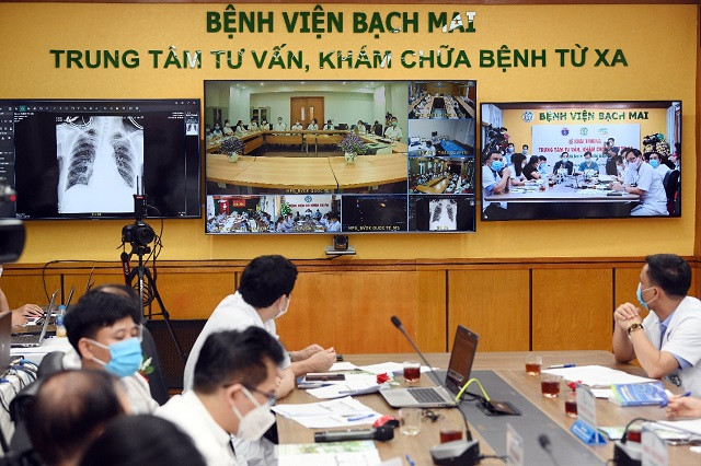 Trung tâm tư vấn khám chữa bệnh từ xa Bệnh viện Bạch Mai. Ảnh: kinhtedothi.vn
