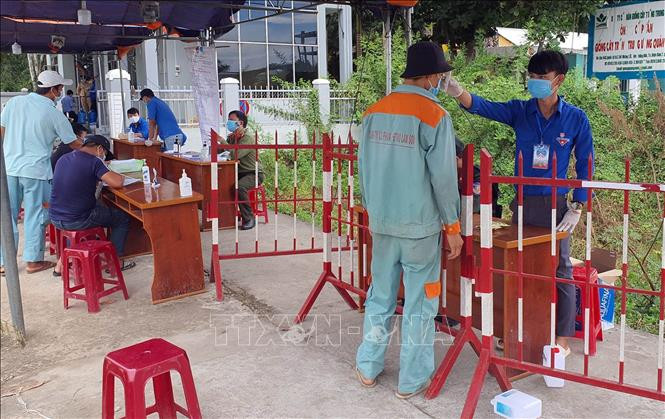 Thanh niên tình nguyện chung tay phòng, chống dịch COVID-19. Ảnh: Trần Tĩnh – TTXVN