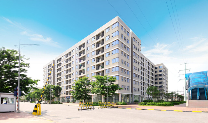 Nhà ở xã hội đã được đưa vào sử dụng . Ảnh: Tuấn Anh - TTXVN 
