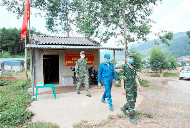Một điểm chốt chặn người xuất, nhập cảnh trái phép thuộc địa bàn Đồn Biên phòng Cửa khẩu Chi Ma quản lý. Ảnh: Thái Thuần - TTXVN