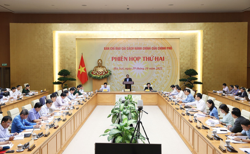 Quang cảnh Phiên họp thứ hai Ban Chỉ đạo cải cách thủ tục hành chính. Ảnh: Dương Giang-TTXVN 