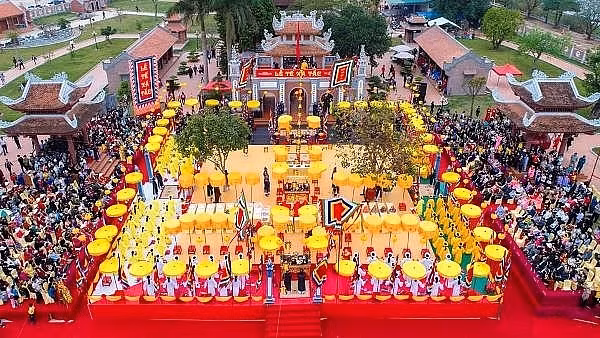 Quang cảnh một nghi lễ tế thần đền Xã Tắc.Ảnh : baoxaydung.com.vn 