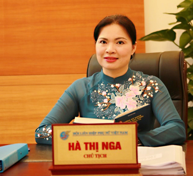 Tân Chủ tịch Hội Liên hiệp phụ nữ Việt Nam Hà Thị Nga. Ảnh : .hanoimoi.com.vn 