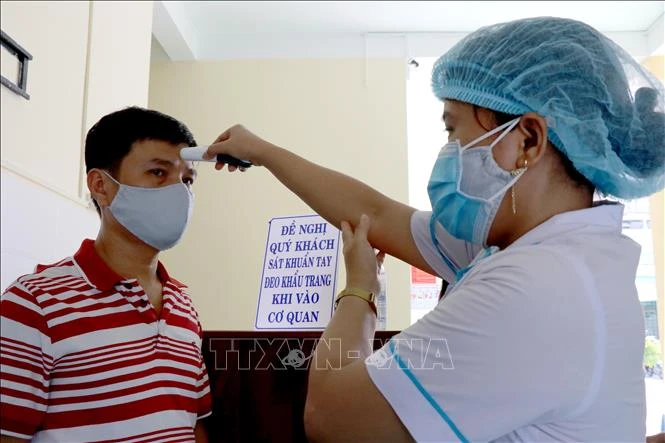 Quảng Ngãi tăng cường triển khai phòng chống dịch COVID-19. Ảnh: Lê Ngọc Phước- TTXVN
