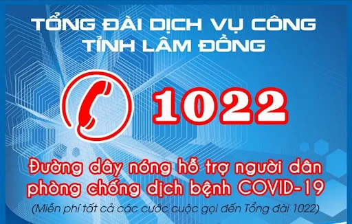 Điện thoại phòng chống dịch COVID-19. Ảnh :baolamdong.vn 