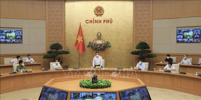 Thủ tướng Phạm Minh Chính phát biểu chỉ đạo. Ảnh: Lâm Khánh – TTXVN