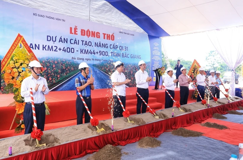Lễ động thổ dự án. Ảnh: Tuấn Anh - TTXVN 