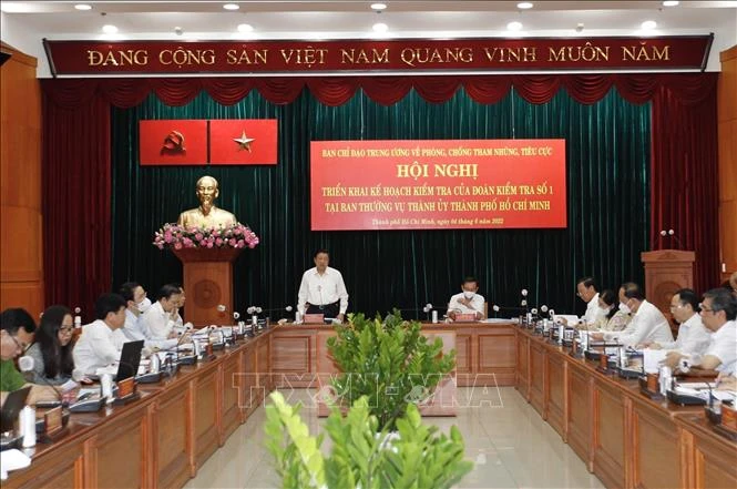 Chiều 4/6/2022, tại Thành phố Hồ Chí Minh, Đoàn kiểm tra số 1 của Ban Chỉ đạo Trung ương về phòng, chống tham nhũng, tiêu cực do đồng chí Phan Đình Trạc, Uỷ viên Bộ Chính trị, Bí thư Trung ương Đảng, Trưởng Ban Nội chính Trung ương, Phó Trưởng.Ban thường 