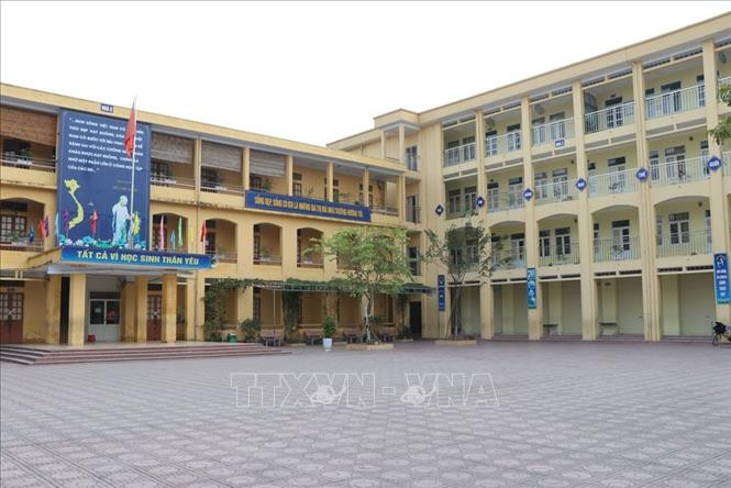 Trường tiểu học Võ Thị Sáu, phường Trần Phú, Thành phố Hải Dương đóng cửa trong sáng 29/1. Ảnh: Mạnh Minh- TTXVN