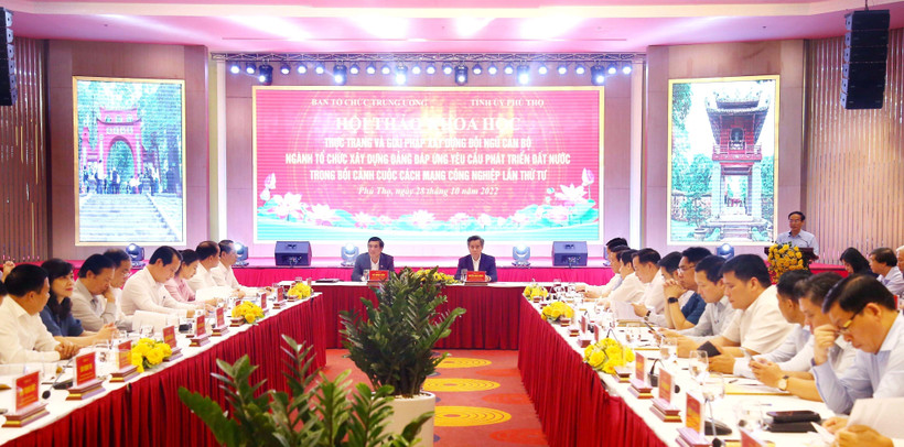 Phú Thọ bàn giải pháp xây dựng đội ngũ cán bộ ngành Tổ chức xây dựng Đảng trong bối cảnh mới. Ảnh: Trung Kiên - TTXVN 