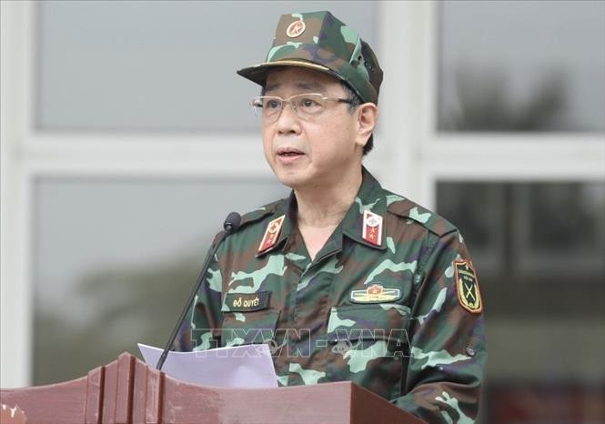 Trung tướng Đỗ Quyết, Phó Bí thư Đảng ủy, Giám đốc Học viện Quân y. Ảnh: Minh Quyết - TTXVN 