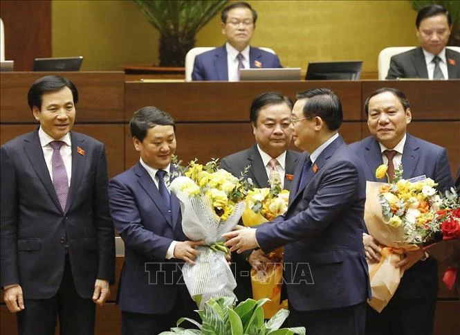 Kỳ họp thứ 11, Quốc hội khóa XIV, 12 bộ trưởng, trưởng ngành, Quốc hội phê chuẩn, bổ nhiệm. Ảnh: Doãn Tấn - TTXVN
