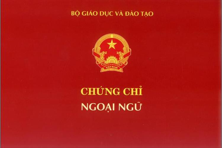 Mẫu chứng chỉ ngoại ngữ. Ảnh : ttnn.mta.edu.vn