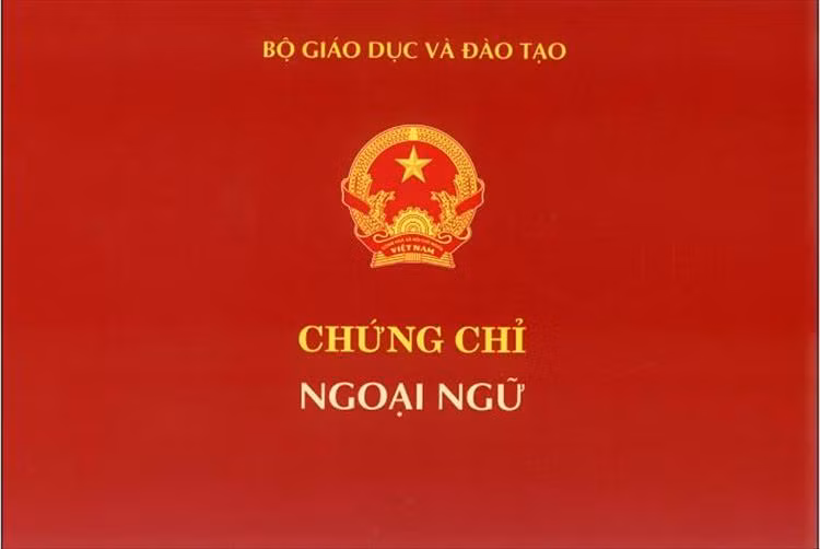 Mẫu chứng chỉ ngoại ngữ. Ảnh : ttnn.mta.edu.vn
