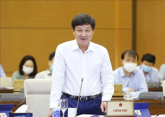 Phó Thủ tướng Lê Minh Khái đưa ra ý kiến chỉ đạo. Ảnh: Doãn Tấn - TTXVN