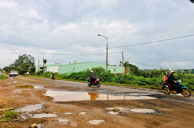 Mặt đường một con phố ở Gia Lai. Nguồn:baogialai.com.vn