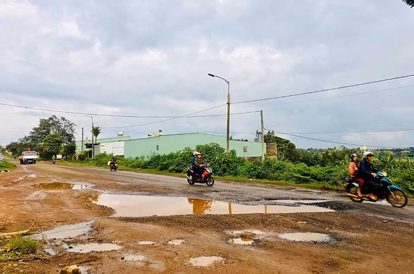 Mặt đường một con phố ở Gia Lai. Nguồn:baogialai.com.vn