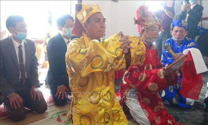 Lễ cầu ngư của người dân vùng biển Cảnh Dương (Quảng Bình). Ảnh: Đức Thọ - TTXVN