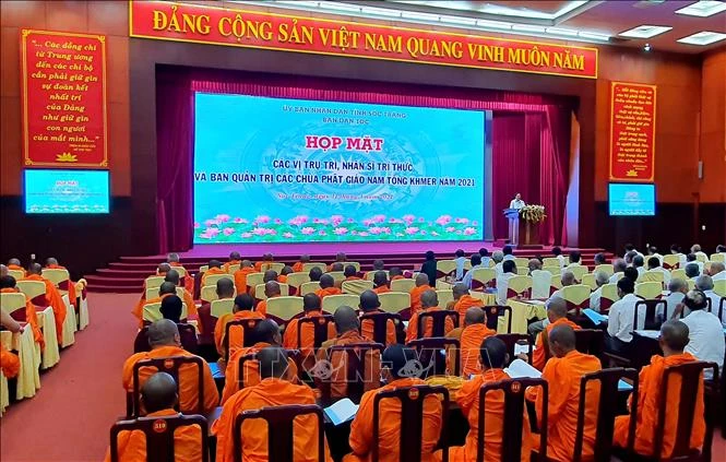 Quang cảnh buổi họp mặt. Ảnh: Trung Hiếu-TTXVN