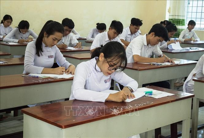 Thí sinh thi tốt nghiệp THPT năm 2019. Ảnh : TTXVN phát
