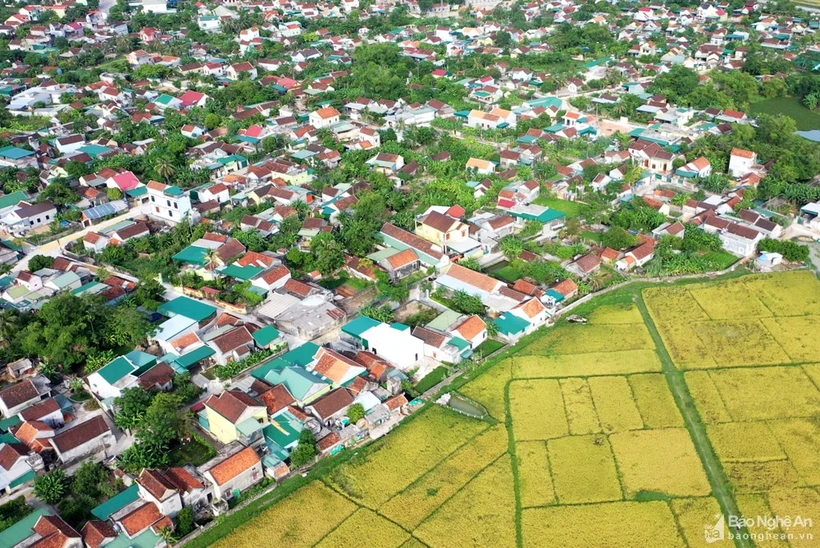Diện mạo nông thôn ở Yên Thành ngày càng khởi sắc. Ảnh: baonghean.vn 