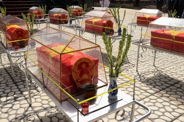 An táng 175 hài cốt liệt sỹ hy sinh trong các thời kỳ chiến tranh biên giới Tây Nam