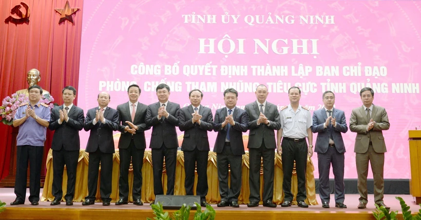 Ban Chỉ đạo phòng, chống tham nhũng, tiêu cực tỉnh Quảng Ninh ra mắt. Ảnh: TTXVN phát 